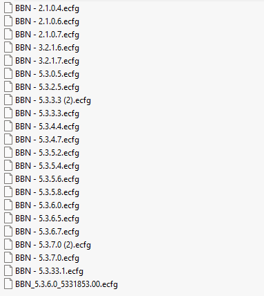 BBN ecfg files